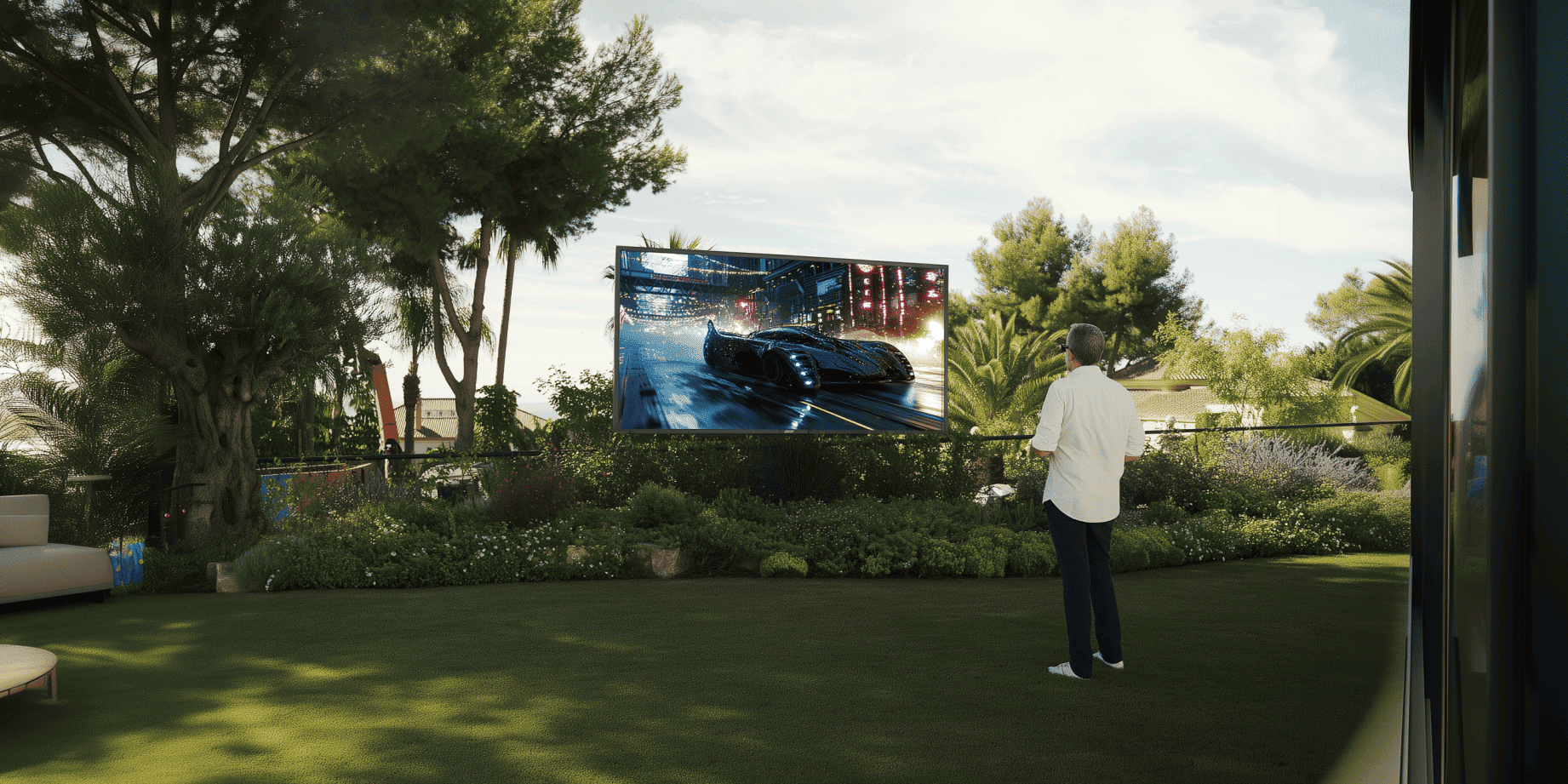 Outdoor massive screen